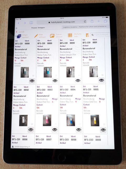APPISBERG-interner Online-Shop für Materialbestellungen